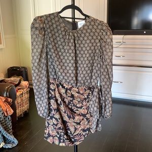 MISA XS Black and Brown Dress